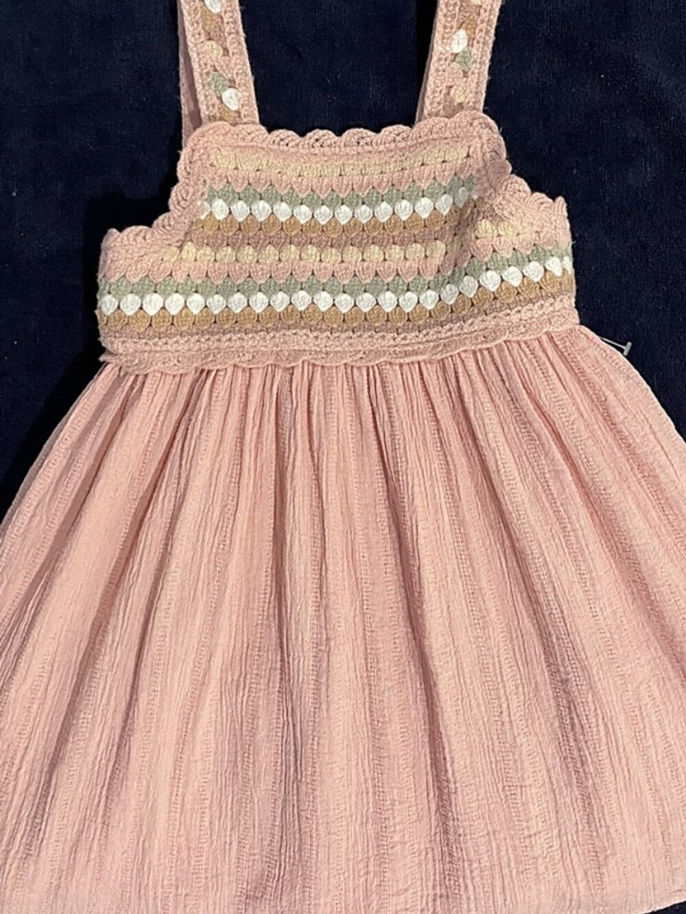 NWOT Haute Hippie 3T Pink Boho Dress | Crochet Bodice & Cotton Gauze - Picture 3 of 16